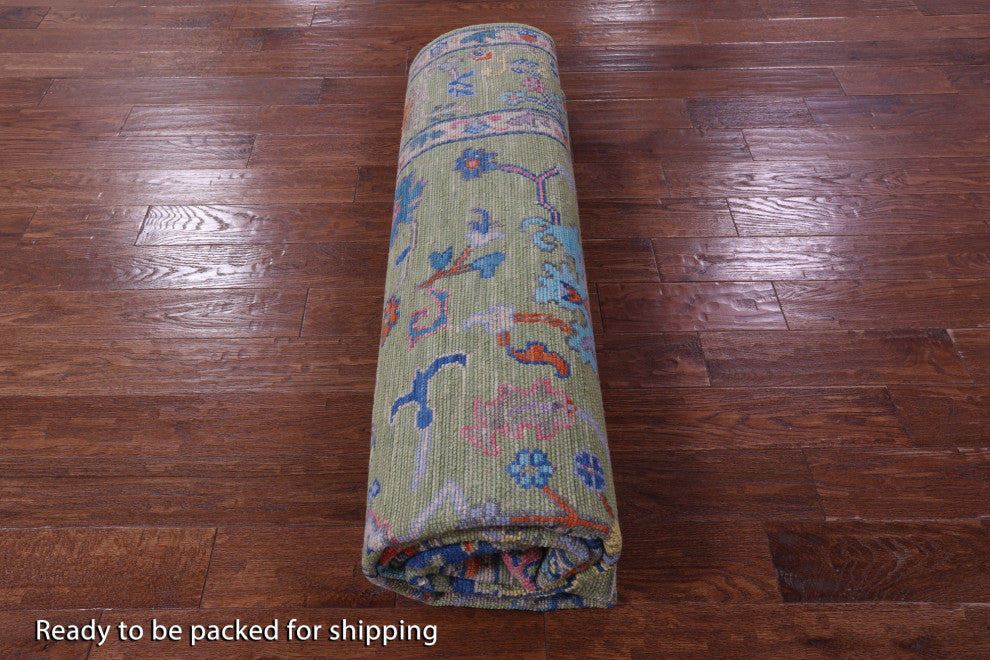Turkish Oushak Handmade Wool Rug 8' 2" X 10' 4" - Q15851