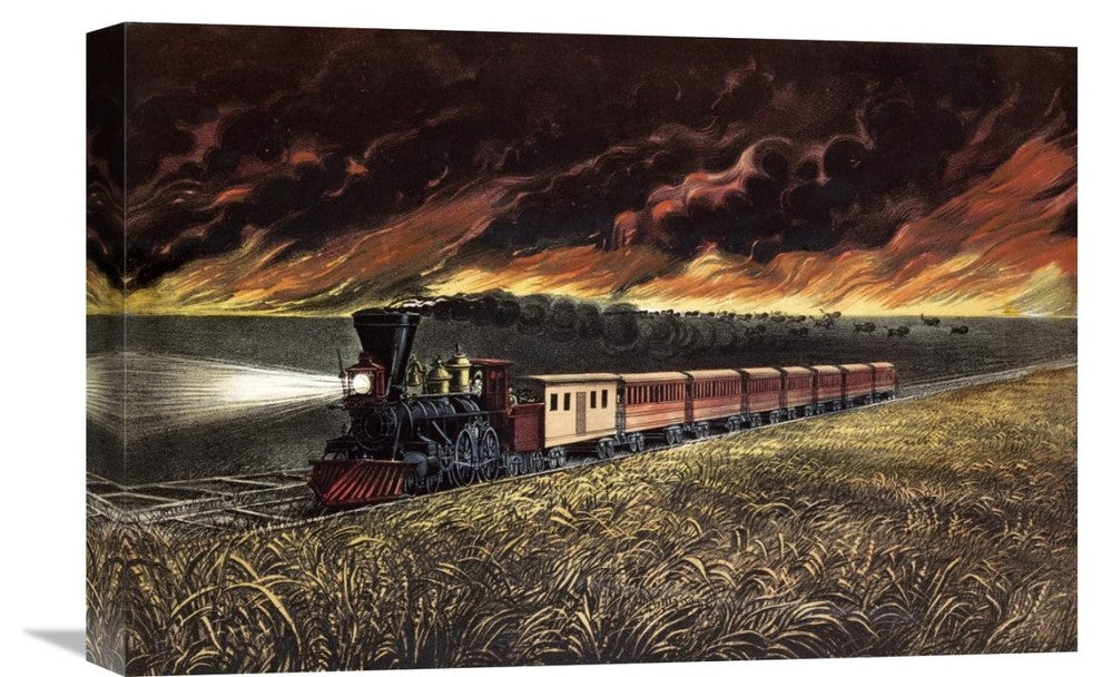 "Prairie Fires of The Great West" Artwork, 22" x 14"
