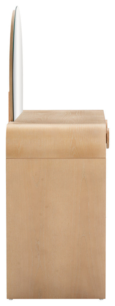 Moonrise Natural Ash 2-Drawer Vanity Desk
