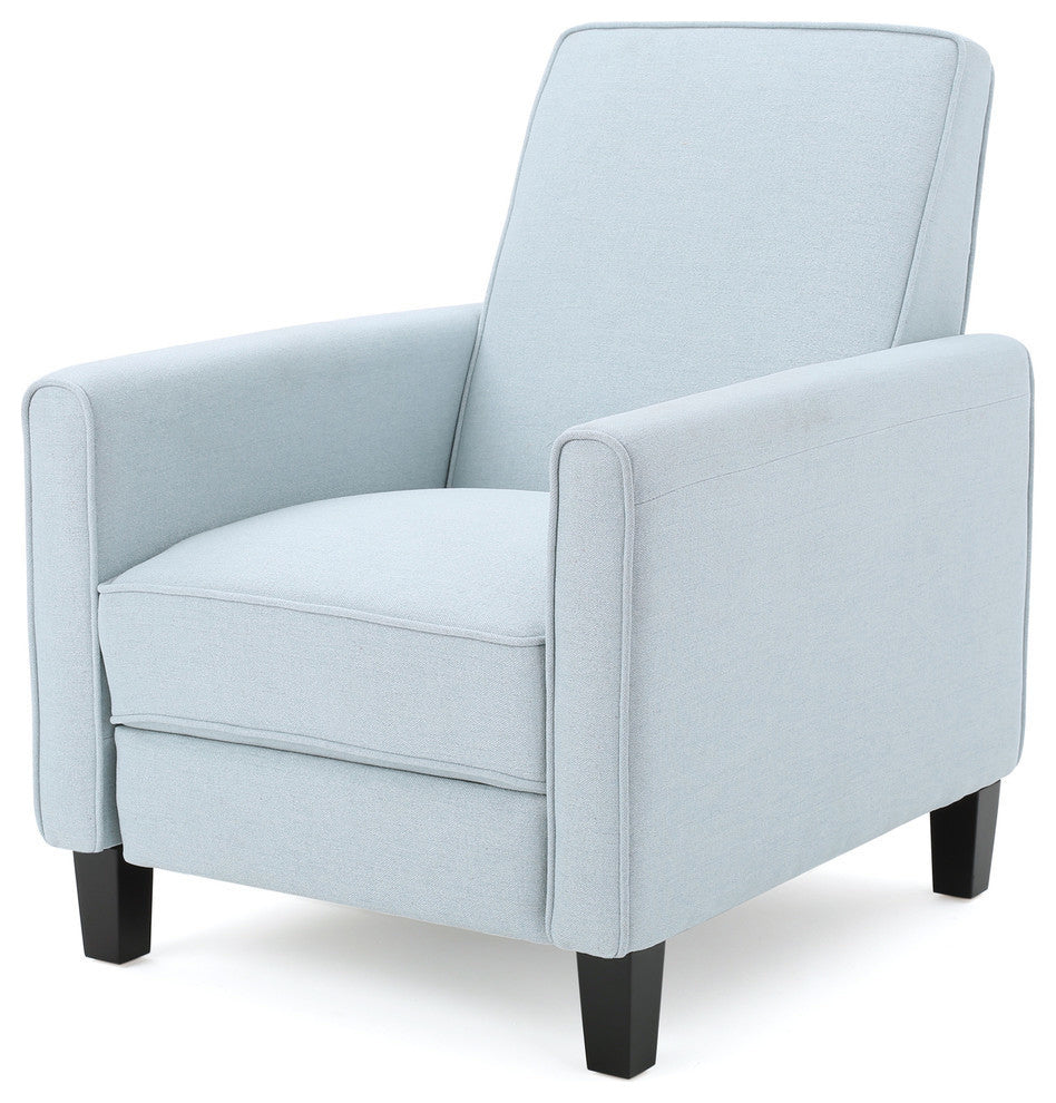 GDF Studio Hinus Indoor Upholstery Club Chair Recliner, Light Sky