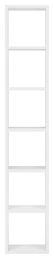 Modern Slim Modular Cube Shelving, Matte White