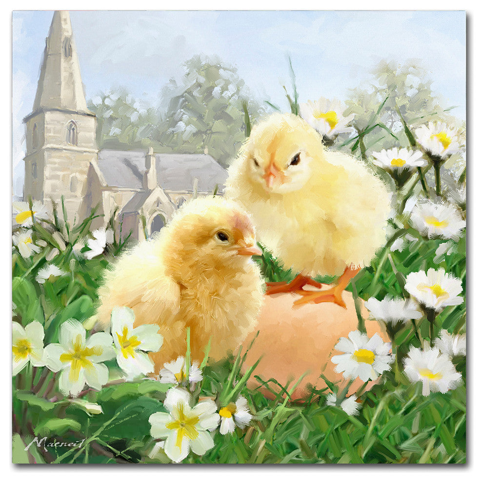 The Macneil Studio 'Easter Chicks' Canvas Art, 24"x24"