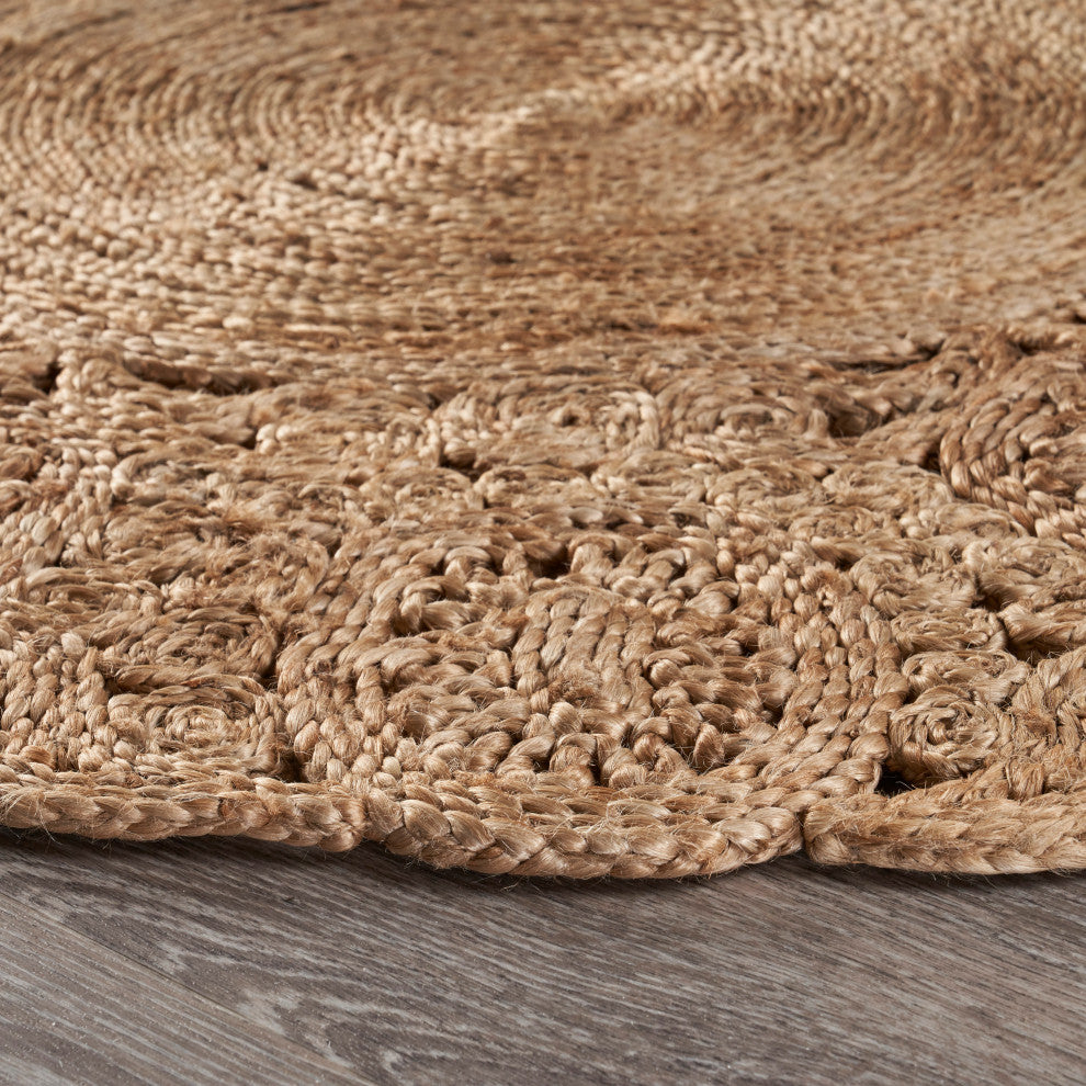 Bloom Boutique Organic Jute Rug, 4' Round