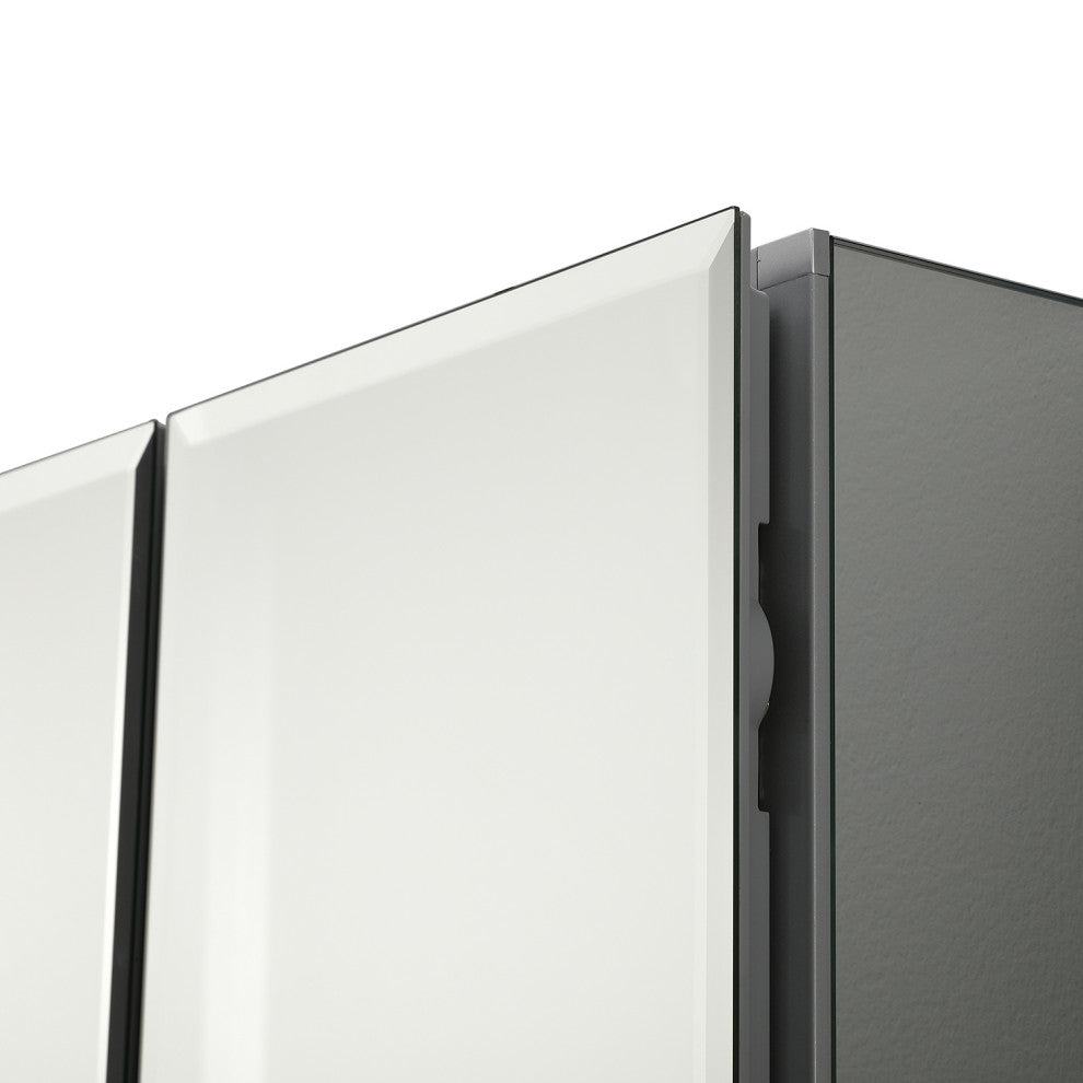 Aluminum Bathroom Medicine Cabinet, Recess Or Surface Mount, 30"x26"