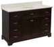 Aria 60" Bathroom Vanity, Chocolate, Quartz, Single Vanity