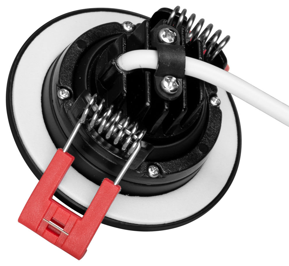 2" LED Gimbal Recessed Downlight, Black, 2700k