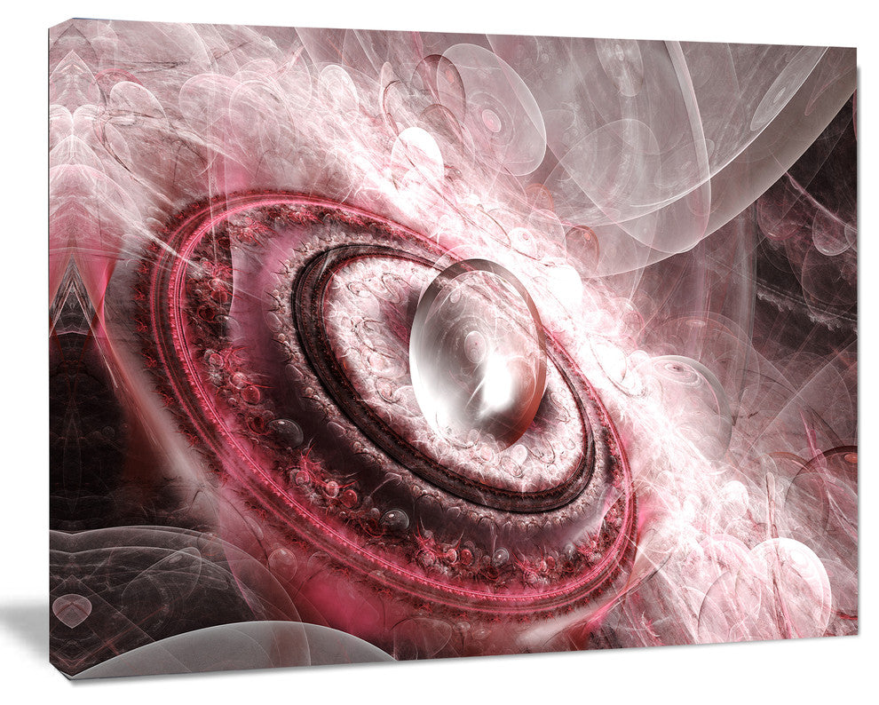 Crystal Rotating Flying Saucer, Floral Canvas Art Print, 40"x30"