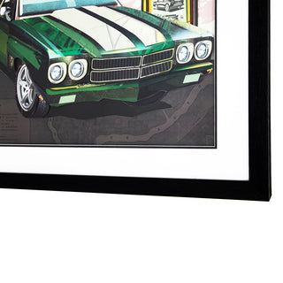 Detroit Legends 2', 3D Collage, 24"x36" Wall Art, Framed