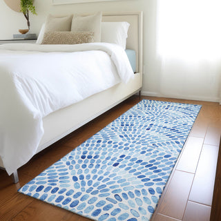Addison Premium Washable Mayfield AMF186 Blue 2'3" x 7'6" Runner Rug