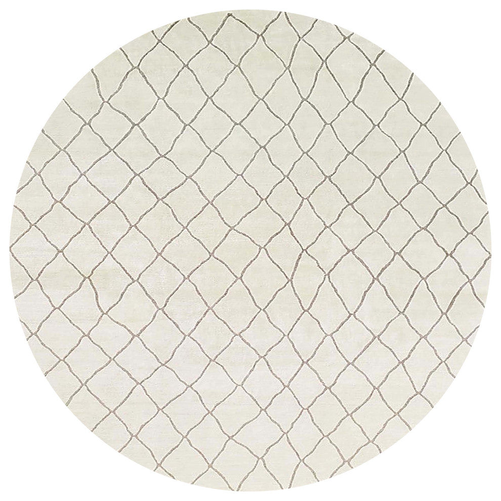 Ahgly Company Indoor Round Mid-Century Modern Area Rugs, 7' Round