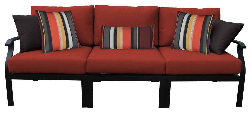 kathy ireland Madison Ave. 3 Piece Aluminum Patio Furniture Set 03c, Cinnamon