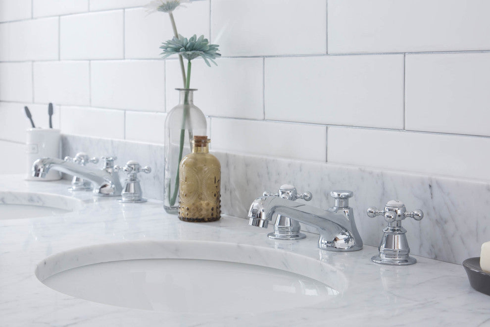 Empire 60" Wide Double Wash Stand, P-Trap, Countertop With Basin