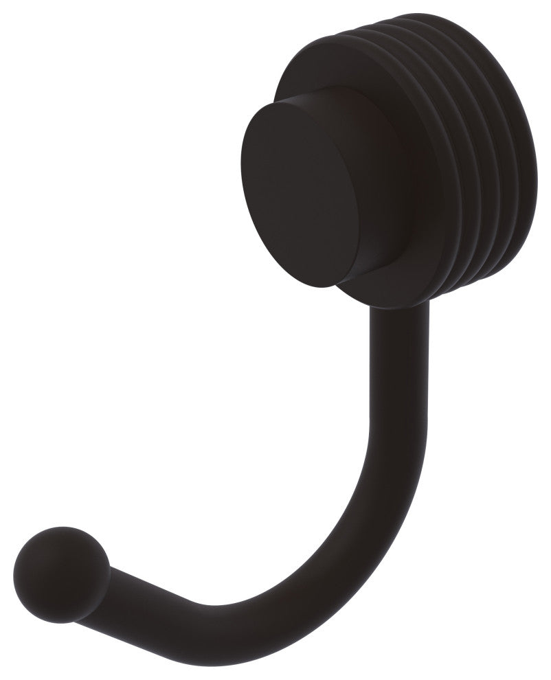 Venus Robe Hook With Groovy Accents, Oil Rubbed Bronze