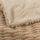 Wavy Faux Fur Throw Blanket, Tan