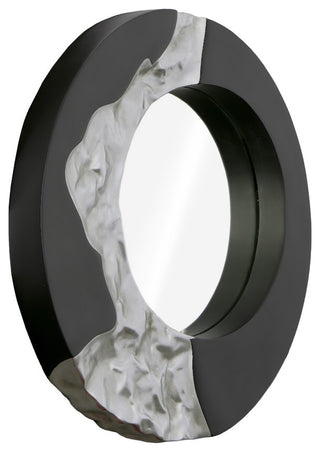 Mercury Mirror, Black, Silver Leaf