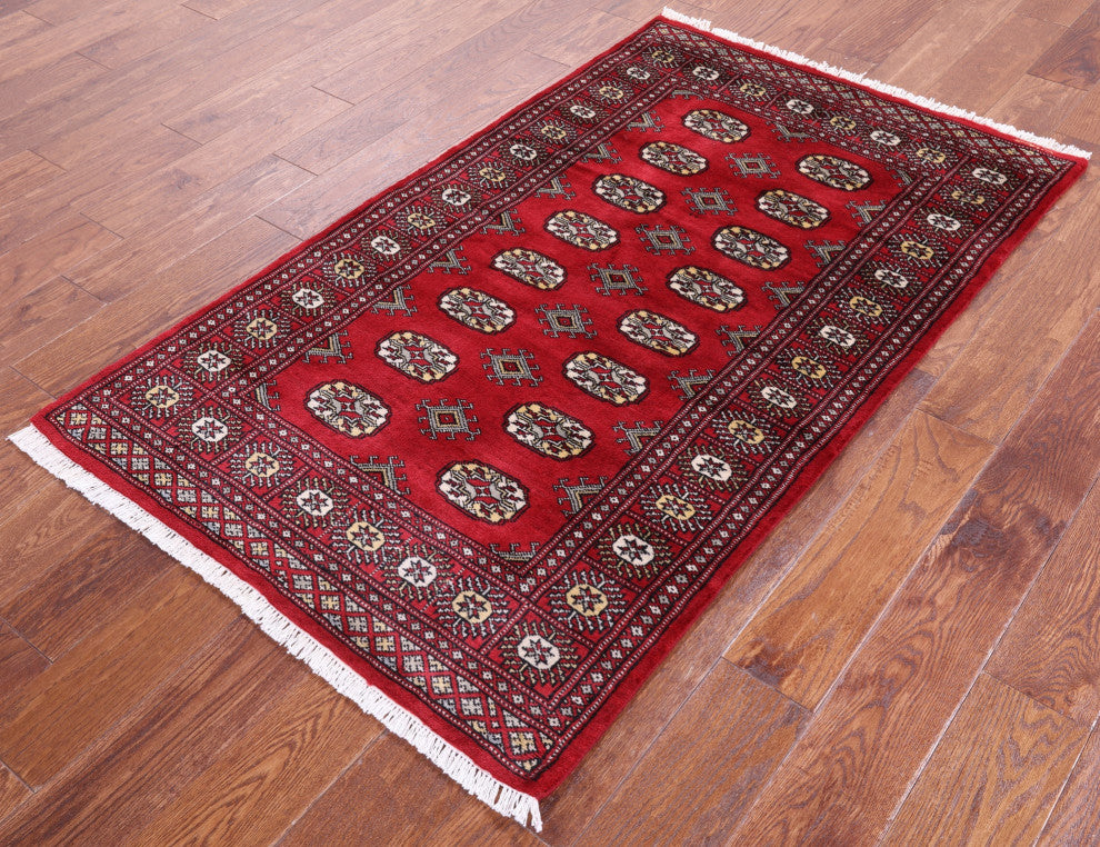 Signed Silky Bokhara Handmade Wool Rug 3' 2" X 5' 4" - Q13803