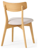 GDF Studio 5-Piece Meanda Mid Century Wood Dining Set, Light Beige