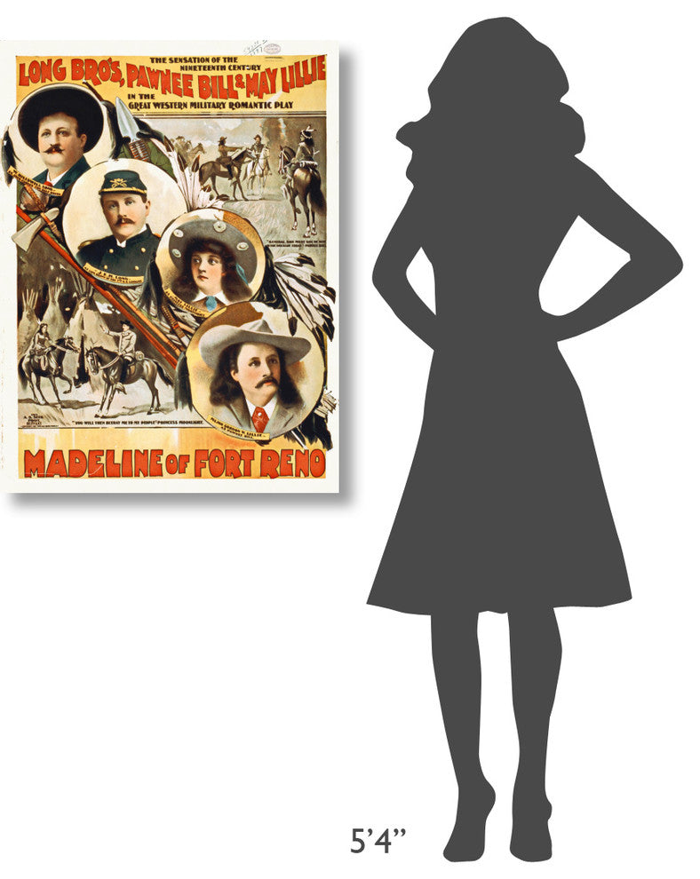 Long Bro's, Madeline Of Fort Reno The Sensation Of The 19Th Century, 27x36