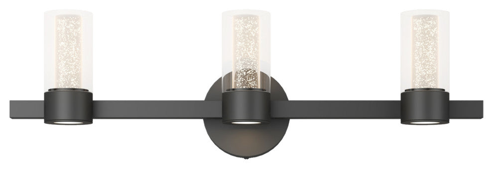 Artika Novello 3-Light Bathroom Vanity Wall Light, Black