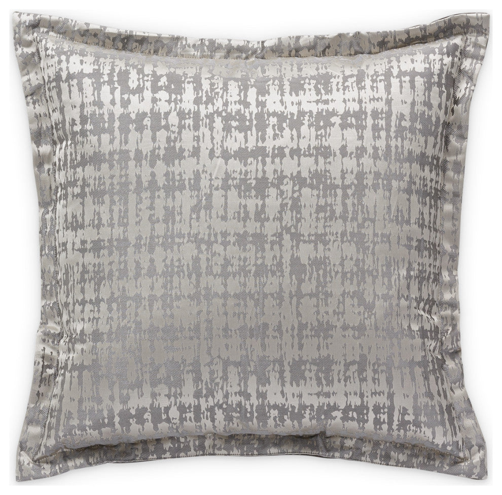 GLAMtastic Hodges 22" Flange Pillow, Set of 2, Silver