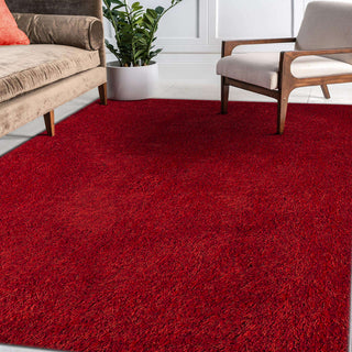 Illustrations Area Rug, Red, 8? x 11?, Solid