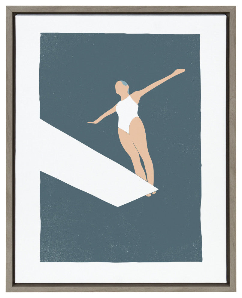 Sylvie Contemplation Framed Canvas by Rocket Jack, Gray 18x24