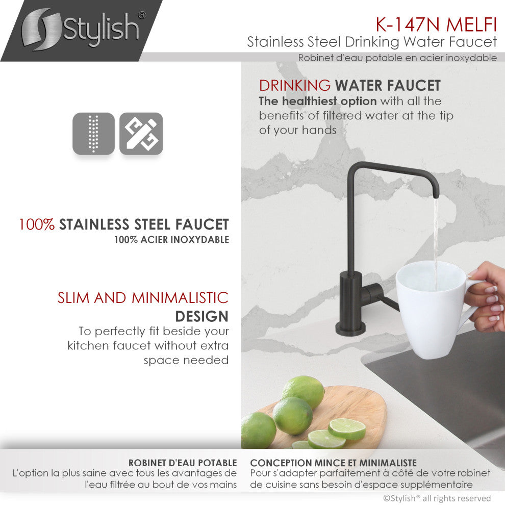 K130NK147N Single Handle Pull Down Kitchen Faucet With Cold Water Tap
