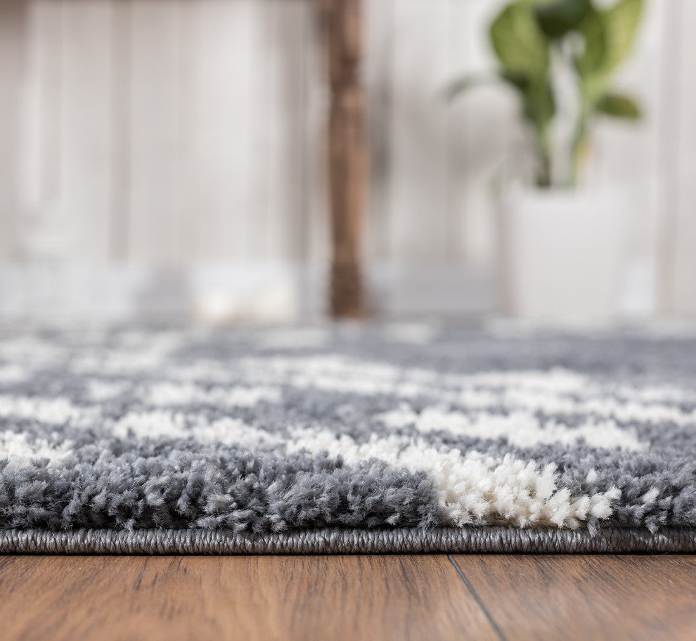 Abani Willow WIL140A Moroccan Grey Shag Area Rug