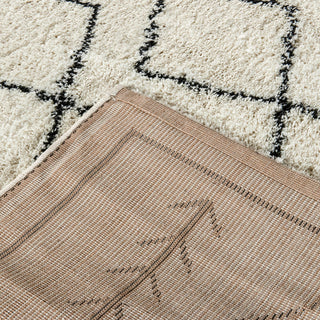 Geometric Style Bohemian Shag Area Rug, 5' X 7'