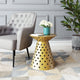 Sofa Side Table, Round, Aluminum, Metal, Gold, Lounge Cafe Lobby Hospitality