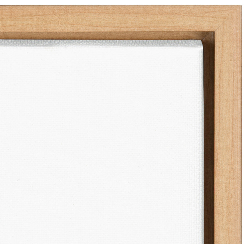 Sylvie Nope Framed Canvas by The Creative Bunch Studio, Natural 2 Piece 18x24