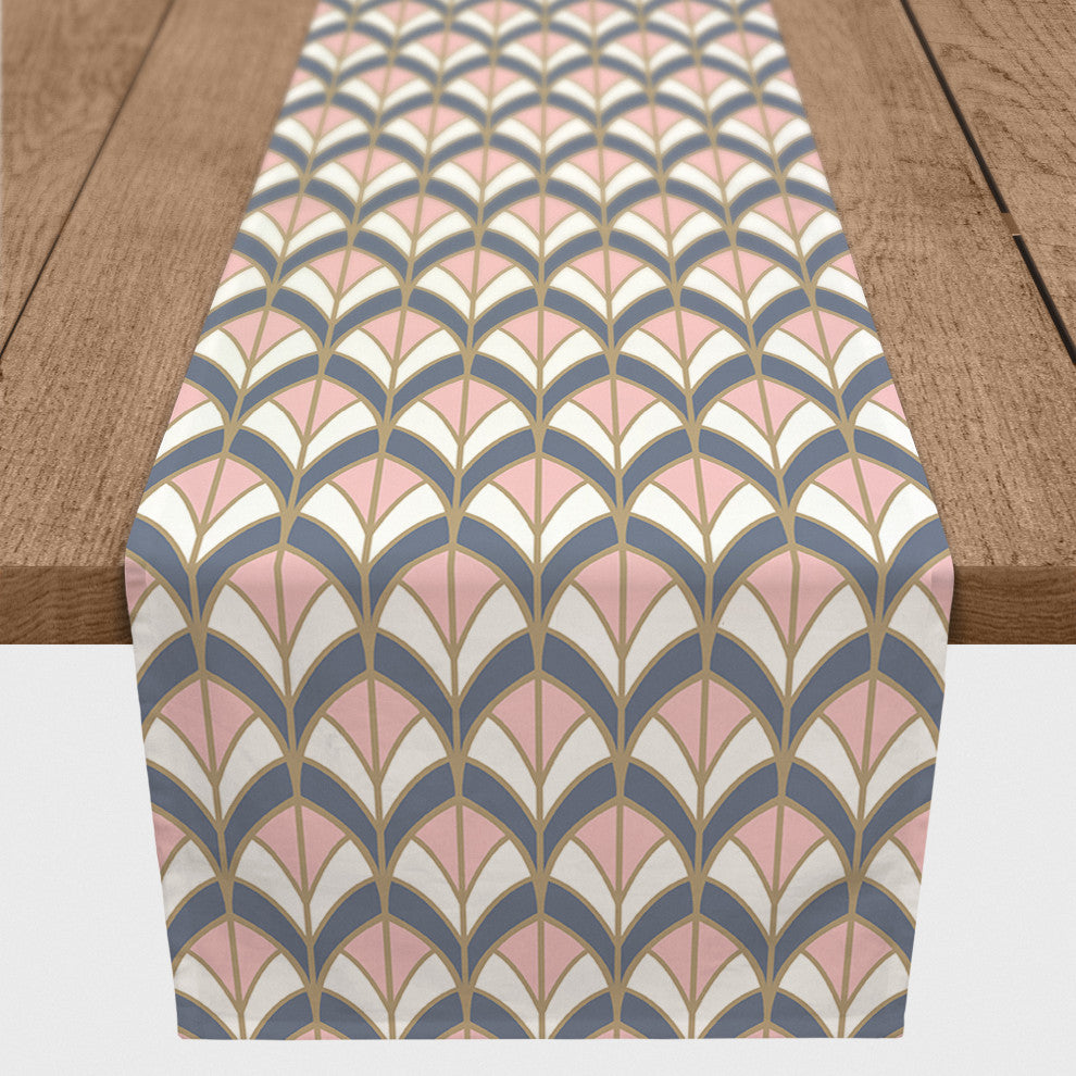 Art Deco Bright 16x72 Poly Twill Table Runner
