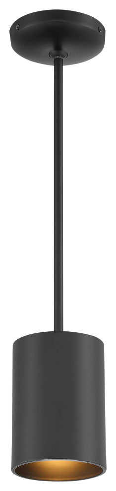 Pilson Small Pendant, Matte Black, Rigid Stem