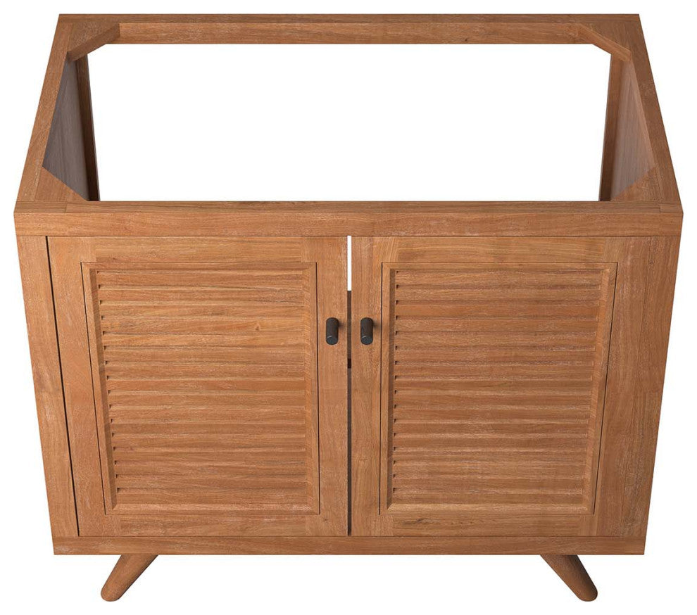 Birdie 36" Teak Wood Bathroom Vanity Cabinet (Sink Basin Not Included) - Natural