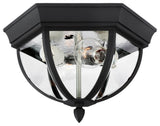 Generation Lighting Lighting 2-Light Outdoor Flush Mount, Black