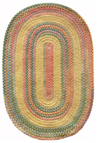 Bailey Oval Braided Area Rug, 5'x8', Morning Glory
