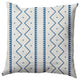 Mudcloth Decorative Throw Pillow, Dark Cobalt Blue, 26"x26"