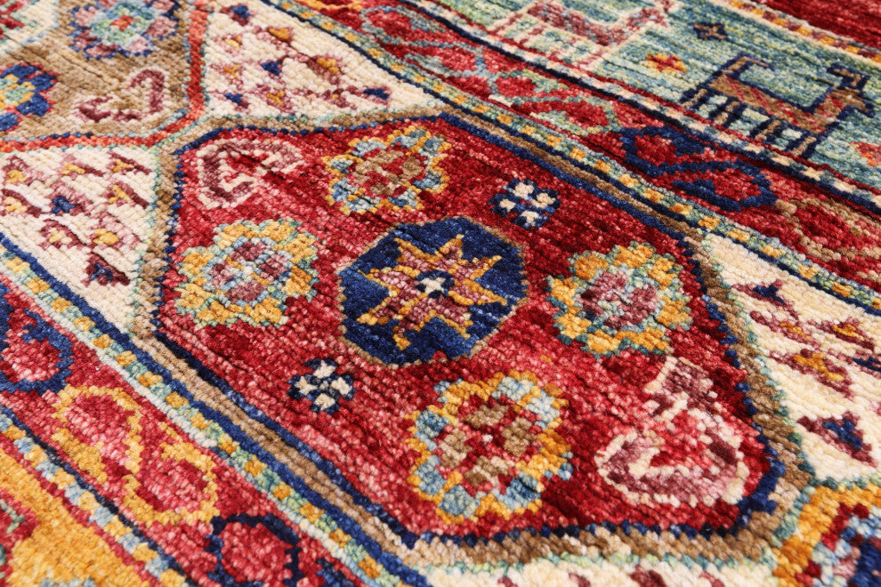 Tribal Persian Gabbeh Handmade Wool Rug 2' 6" X 4' 4" Q11042