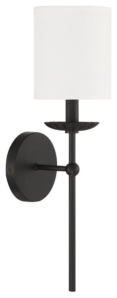 1-Light Wall Sconce, Matte Black