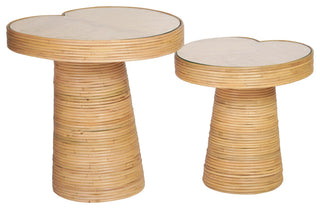 Felicia Short Lilypad Side Table - Natural
