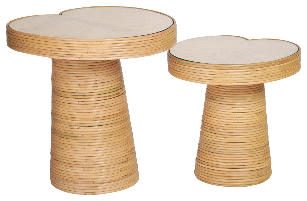 Felicia Short Lilypad Side Table - Natural