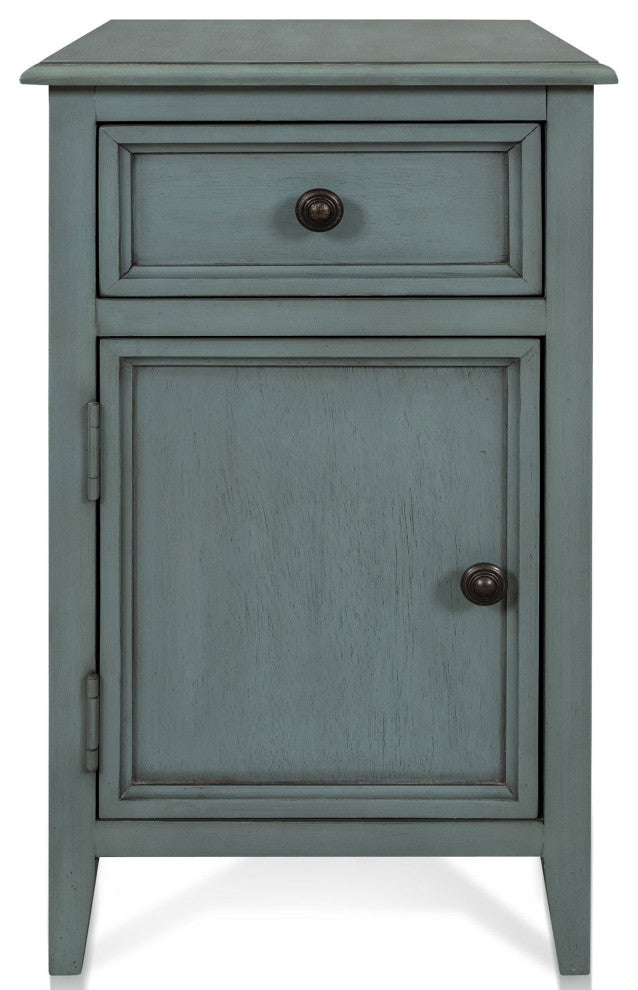 Aged Seafoam Side Table 15"Wx25"H19"D
