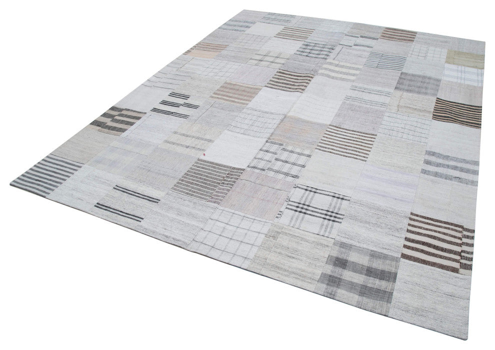 Rug N Carpet - Handmade Turkish 8' 0'' x 9' 11'' Vintage Patchwork Kilim Rug
