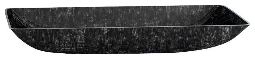 Alumix Nek Rectangular Vessel Sink, Black and Silver