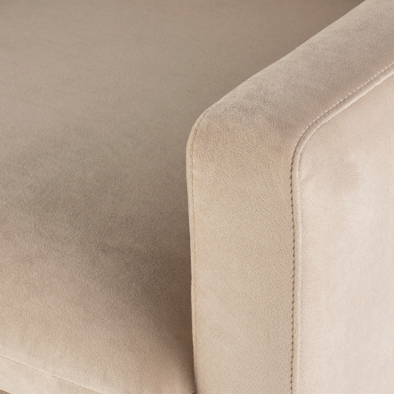 Anders Nude Fabric Single Seat Sofa, HGSC572