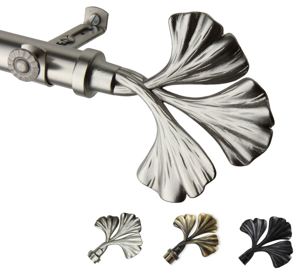 Florence 13/16" dia. Curtain Rod, Satin Nickel, 18-28"