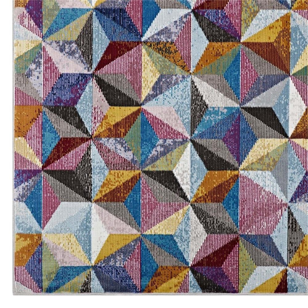 Arisa Geometric Hexagon Mosaic 4x6 Area Rug in Multicolored