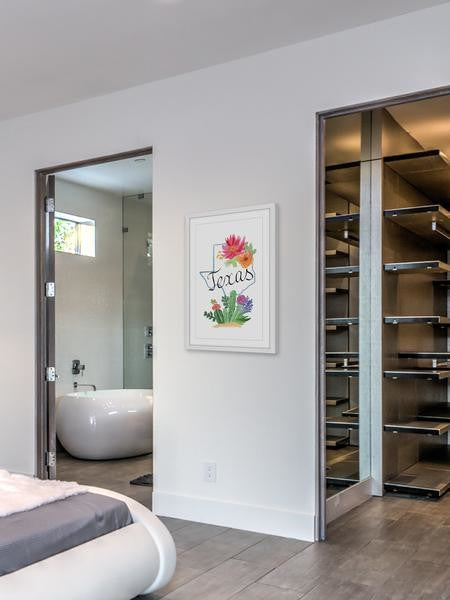 "Texas Blossoms" Framed Painting Print, 12"x18"