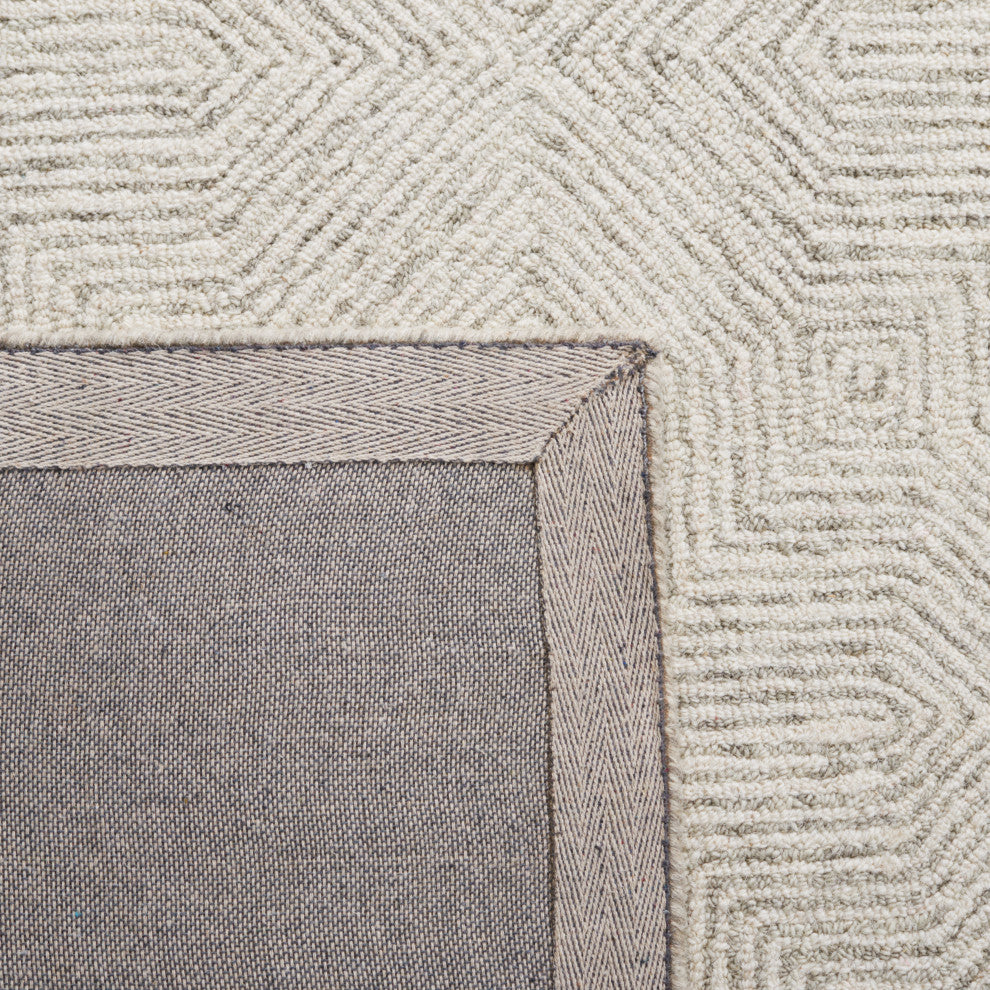 Safavieh Couture Abstract Collection, ABT425 Rug, Grey/Ivory, 6'x9'