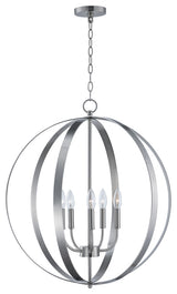 Maxim 10032 Provident 5 Light 24"W Taper Candle Pendant - Satin Nickel